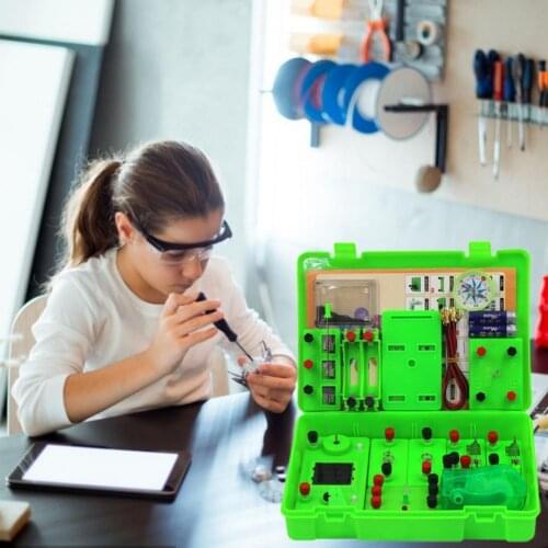 Circuit Experiment Kit Basic Connect Wires ABS Student Electricity Learning Tool for Science Teaching Hands-on Ability Toy 2021