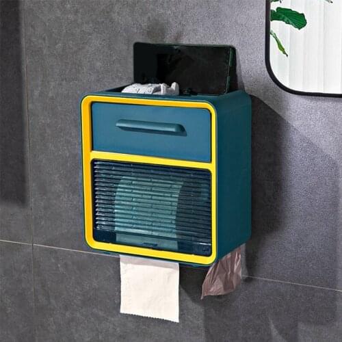 Wall-Mounted Adhesive Toothbrush Holder Double-Layer Toilet Rack Bathroom Organizer Storage Set Shower Caddy Hanging