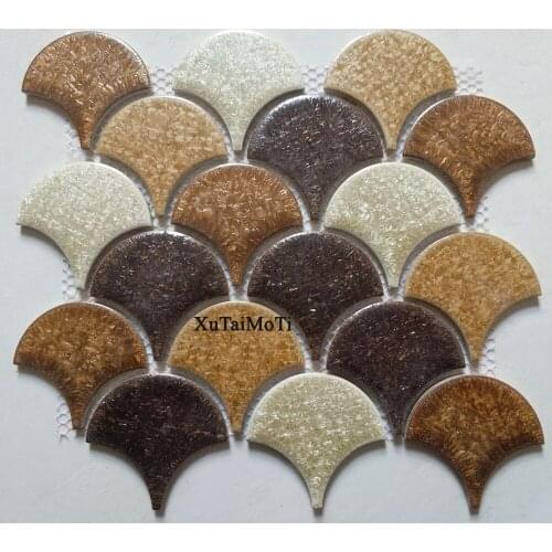 New fish scale ceramic mosaic tile kitchen backsplash bathroom swimming pool wall shower wallpaper porcelain background tiles