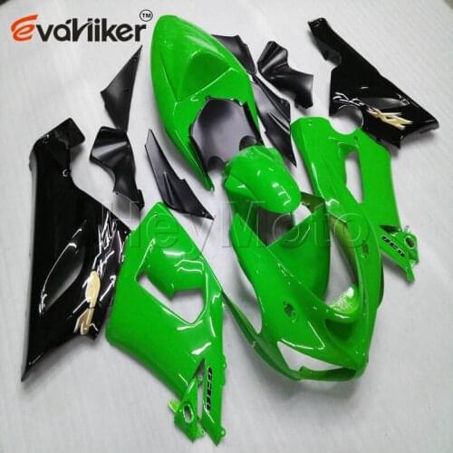 ABS Plastic fairings for ZX6R 2005 2006 black green ZX 6R 05 06 Motorcycle cowl H3