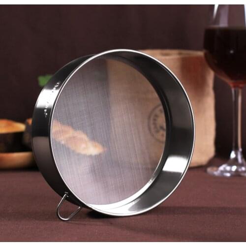 Limited Sale Cozinha Cooking Tools Baking Tools Sieve Screen Handheld 304 Stainless Steel Round 60 Mesh Fine Flour Bm-046