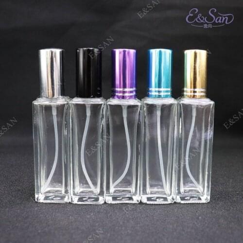 FX079-20ML New Transparent Square Perfume Bottle Glass Empty Spray Bottle 100PCS/LOT