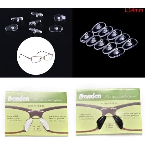5/10 Pairs Transparent Air Chamber Silicone Anti Slip Nose Pads Screw-in For Eyeglasses Eyewear Glasses Accessories