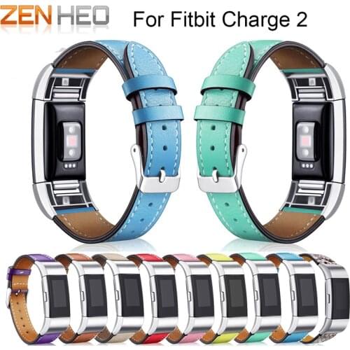 Replacement Genuine Soft Calf Leather bands Classic Watch Band wrist Strap Perfect for Fitbit Charge 2 watchband