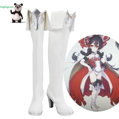 Princess Connect! Re:Dive Illya White Shoes Cosplay Long Boots Newest Custom Hand Made For Halloween Christmas