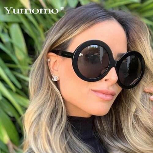 Oversized Retro Round Sunglasses Women Men Big Frame Sun Glasses Vintage Classic Unisex Shades Oval Female Eyewear UV400 Oculos
