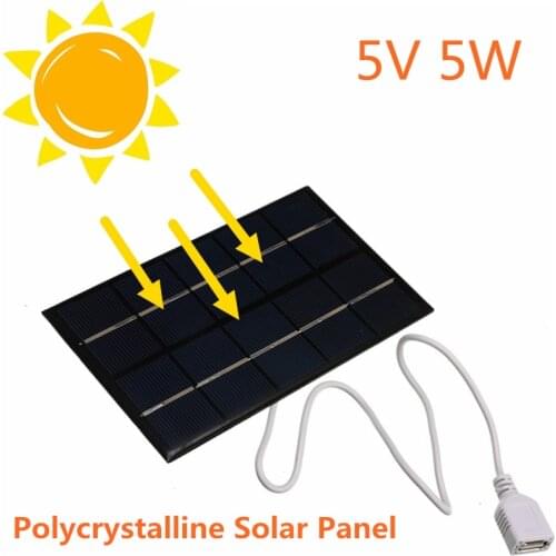 2pcs USB Solar Panel Outdoor 5W 5V Portable Solar Charger Pane Climbing Fast Charger Polysilicon Tablet Solar Generator Travel