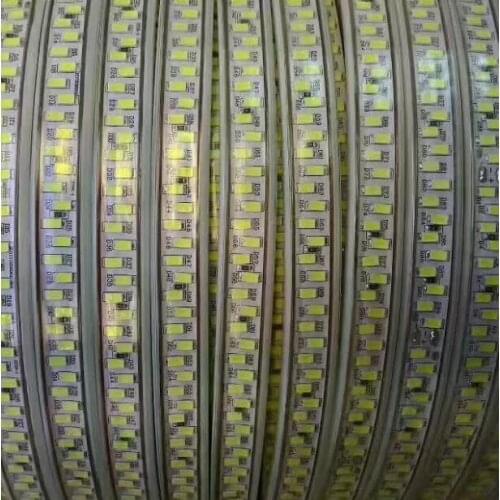 AC220V 5730 SMD LED Lamp Strip 180L/M Light Tube with European Standard Power Plug Bright Cold white Warm white Lights Color