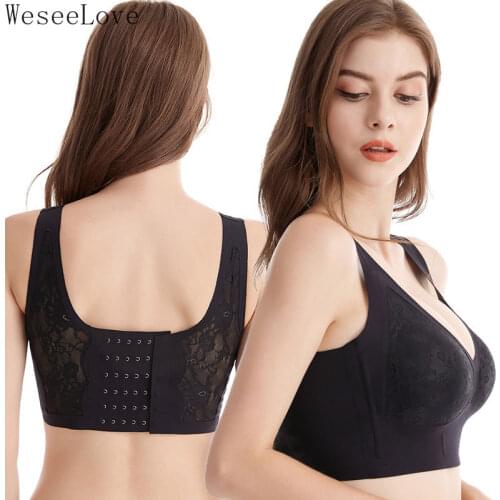WeseeLove 75-105E Plus Size Bra For Women Underwear Large Super Push Up Bralette Wire Free Gathered Female Lingerie Brassiere