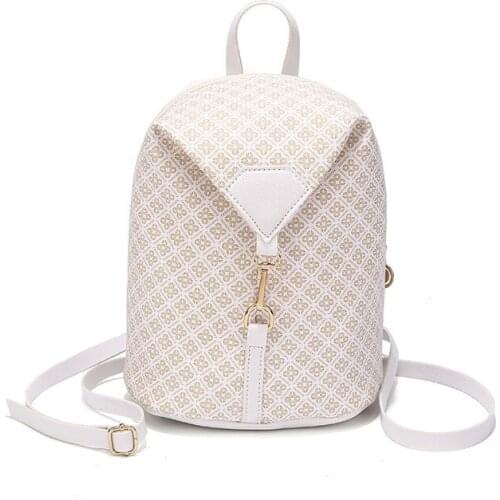 Womens Bag 2021 Autumn Winter Retro Printed Color Lock Backpack Simple Large-Capacity Bucket Mobile Phone Bag