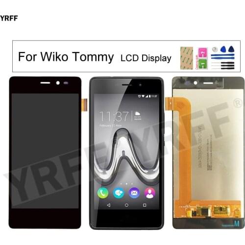 5.0'' LCD Screens For Wiko Tommy LCD Display Touch Screen Digitizer Assembly Panel Sensor Phone Repair Sets High Quality