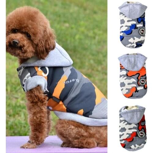 Dog Winter Warm Coat Windproof Snowproof Winter Padded Jacket Pet Puppy Cotton Hoodie Clothes Pets Costumes