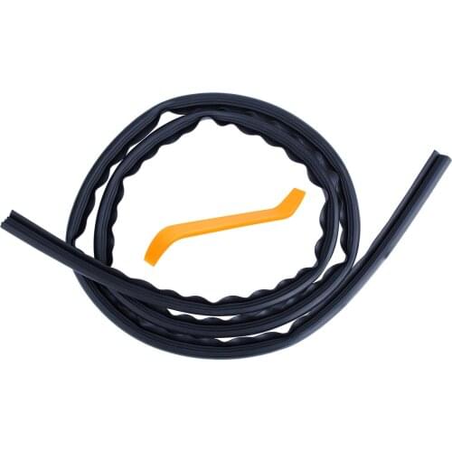 CARBOLE 1.6M length Automotive Rubber soundproof Dustproof Sealing Strip Weatherstrip for Dashboard and Windshield 18MM width