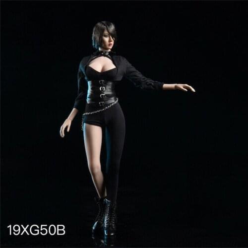 1/6 Scale 19XG50B Black Sexy Tights Clothes Set Female Clothing Vstoys Model For 12'' PH Women Action Figure Body Doll