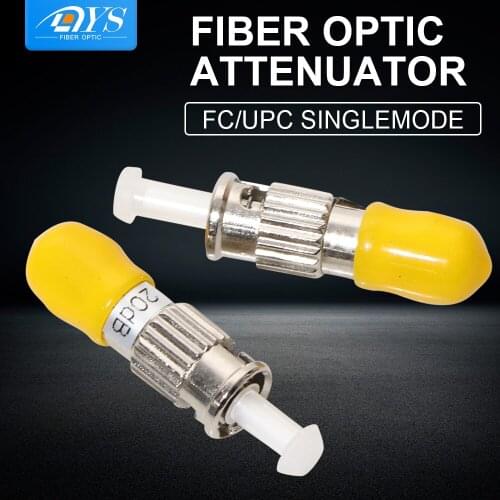 10pcs ST Fiber Optic Attenuator Simplex Singlemode Fixed Type Female to Female Attenuator 1-30dB