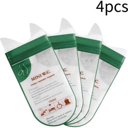 4pcs 700ml Emergency portable car urine bag vomit bags mini mobile toilets Disposable handy unisex kids using outdoors Mini W.C