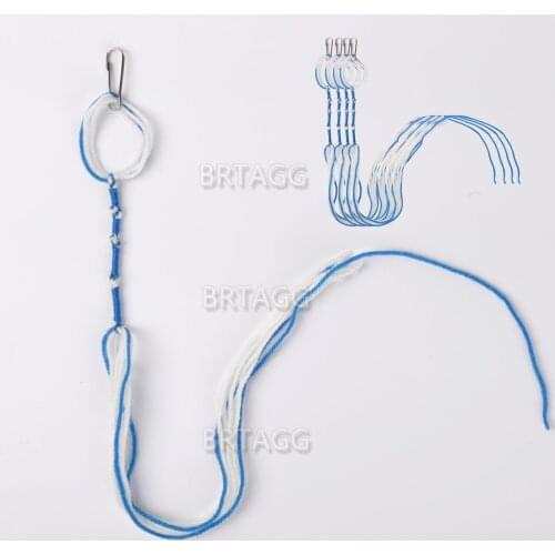 4pcs Wool Tizitzit Israel Jewish Judaism Tizitzits Blue White Tassels With Hooks