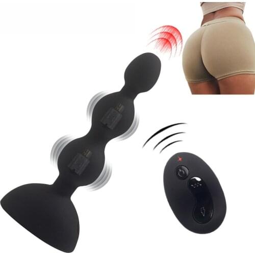 Anal Vibrator Sex Toys For Women Vibrating Anal Beads Plug 10 Speeds Prostate Massager Wireless Remote Control G-spot Vibration