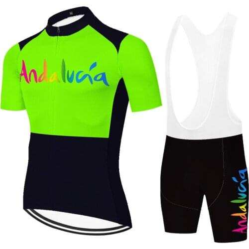 Andalucia cycling jersey 2021 pro team MTB biker shorts 20D gel pad Bicycle Clothes Summer abbigliamento ciclismo uomo
