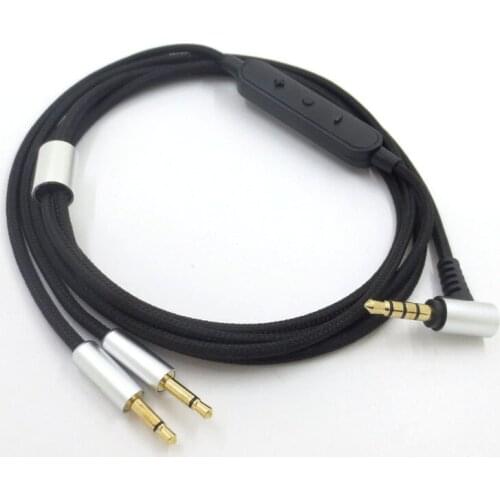 3.5mm to 2*2.5mm Audio Cable Cord For Hifiman HE400S Headphone 2.5mm to 3.5mm Plug Earphone Cable for Senhai HD202 with Mic