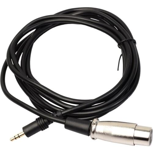3.5mm 1/8" Male Stereo TRS to XLR Female Audio Cable & Mic for iPhone, iPod