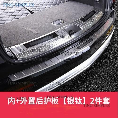 Car accessories For Cadillac XT6 2019 2020 Stainless Steel Rear Inner Trunk Boot Bumper Guard Plate Protector Molding Trim
