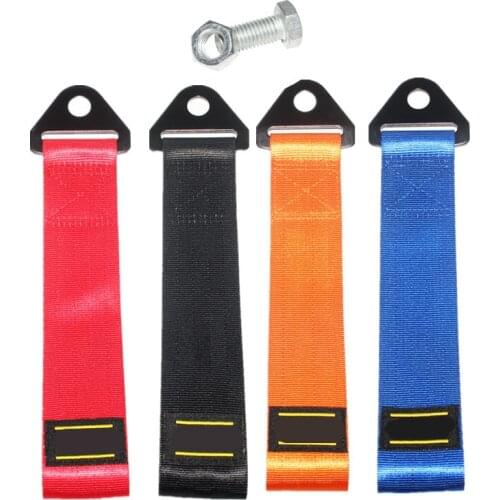 26cm Car Towing Rope Universal Eye Strap Tow Strap Nylon High Strength Trailer Modified Rope Bumper Trailer Safe Spare Tow Belt