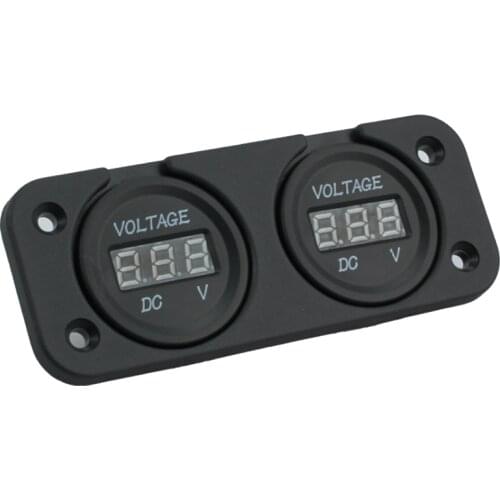 Car Digital Voltmeter DC 12V/24V Waterproof Voltmeter TesterDual Battery LED Digital Volt Meter Boat Voltage Marine Gauge