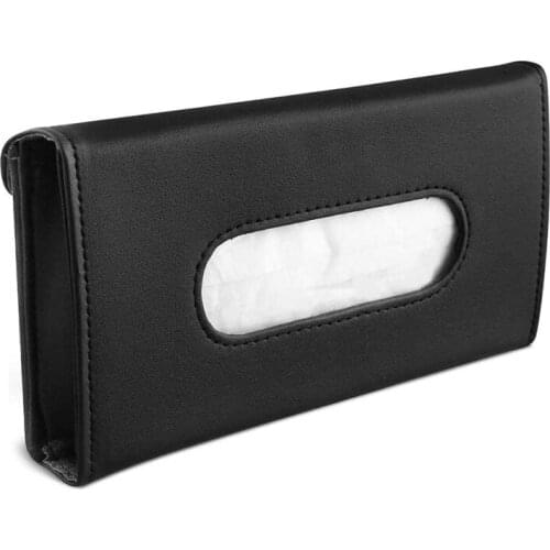 Car Tissue Holder Visor Napkin Case - Leather Vehicle Backseat Door Tissue Holder Car Hanging Towel Paper Tissues Box