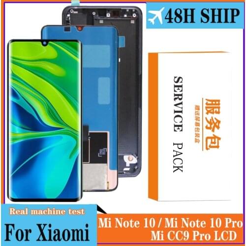 6.47“Screen Suitable for Mi Note 10 AMOLED Smartphone Display for Xiaomi Mi CC9 Pro Display for Xiaomi Mi Note 10 Pro LCD
