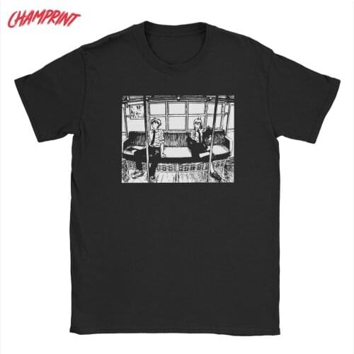 Denji And Power Starting To Work Chainsaw Man T Shirt Men 100% Cotton T-Shirts O Neck Tee Shirt Short Sleeve Clothing Summer