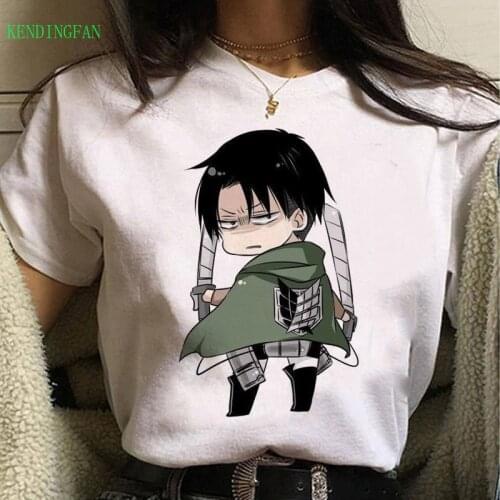 Women T-shirt Attack on Titan Tshirt Cute Anime Unisex Cool Hip Hop T Shirt Female Streetwear Top Tees Harajuku E Girl Shirts