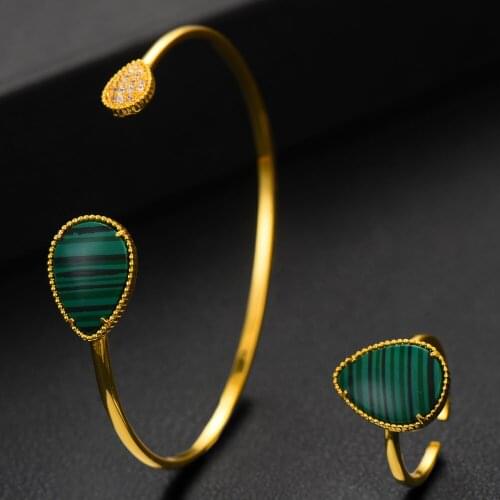 GODKI 2020 Cute Trendy Waterdrop Pendant Necklace Earrings Bangle Ring Jewelry for Bridal Wedding Jewelry Sets Hot High Quality