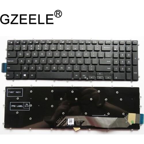 GZEELE New US English keyboard for DELL Inspiron 3583 3584 3585 3593 3595 5767 17- 5767 P32E-001 laptop notebook replace