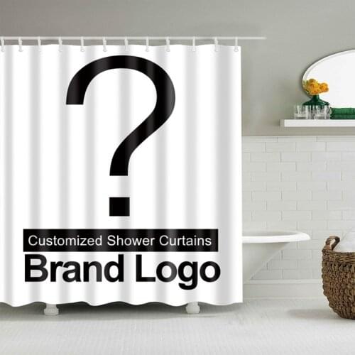 Customized Shower Curtain Geometry Rainbow Waterproof Polyester Bathroom Curtains High Quality Curtains Decoration 150*180&180