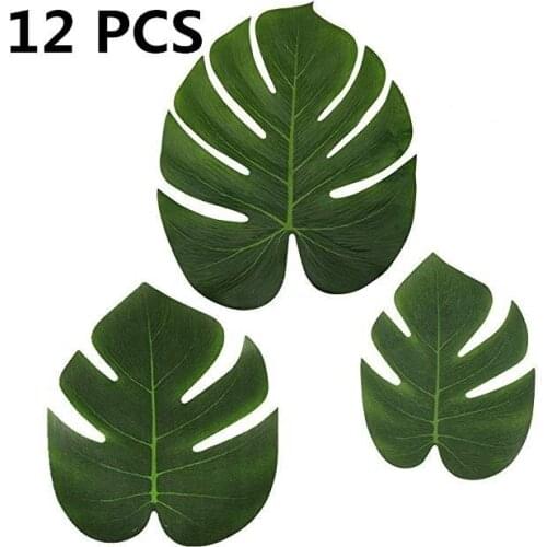Artificial Tropical Palm Leaves Hawaiian Luau Party Summer Jungle Theme Party Decoration Wedding Birthday Home Table Decor