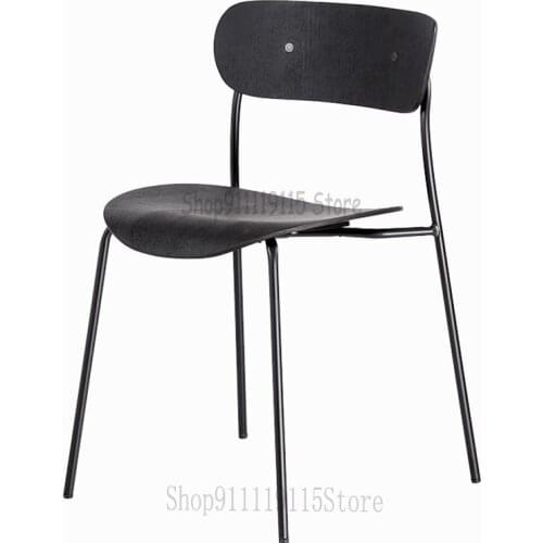 Italian Style Minimalist Nordic Iron Light Luxury Dining Chair Industrial Wind Milk Tea Shop Table And Chair Negotiation Chair D