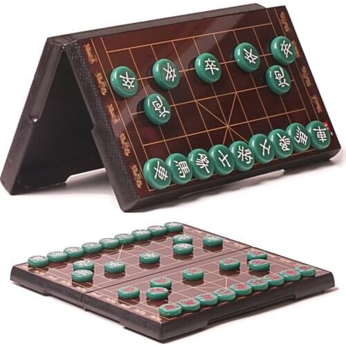 Chinese Chess Set High-grade Large Imitation Jade Magnetic Chess Piece Student Adult Household Folding Chess Games