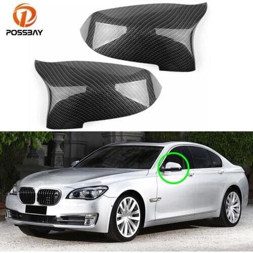 1Pair Carbon Fiber Rearview Mirror Covers Cap Auto Exterior Parts for BMW 5 6 7 Series GT F07 F10 F11 F18 F06 F12 F13 F01 F02