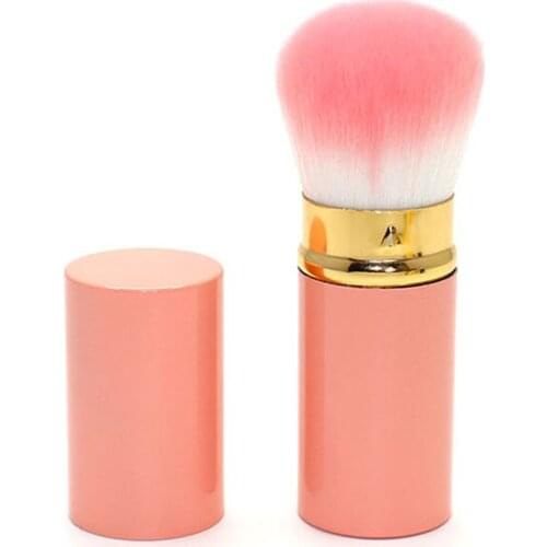 Cosmatic makeup brush foundation BB cream Loose power blusher brush makeup round brush with cap Face Powder Blush Cheek tool