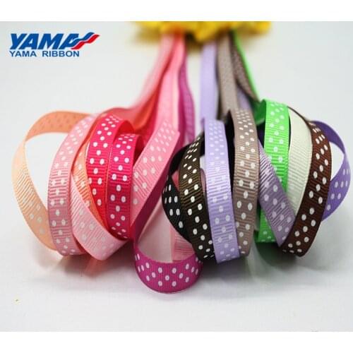 YAMA Polka Dot Ribbons 9mm 100yards/roll Polyester Grosgrain Ribbon for Crafts Wedding Party Gift Packing DIY Accessories
