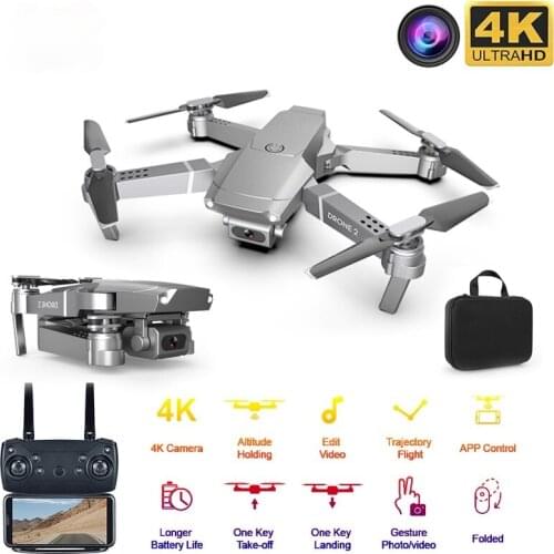 E68 WIFI FPV Mini Drone With Wide Angle HD 4K 1080P Camera Height Hold Mode RC Foldable Quadcopter Dron Gift