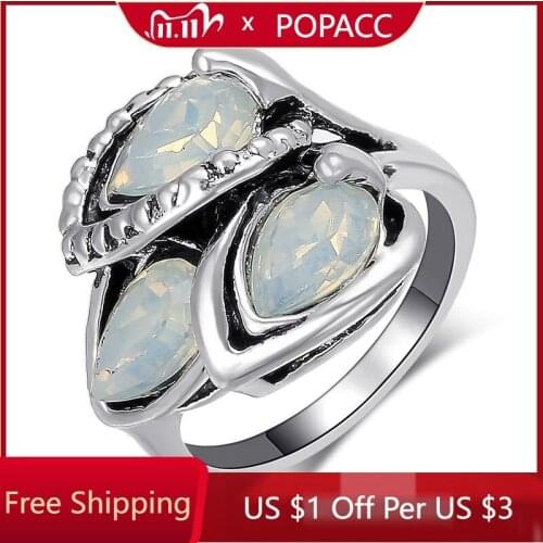 Retro Fashion New Opal Ring Suitable for Male Wedding Ring Jewelry Accessories Siz 8 To 11