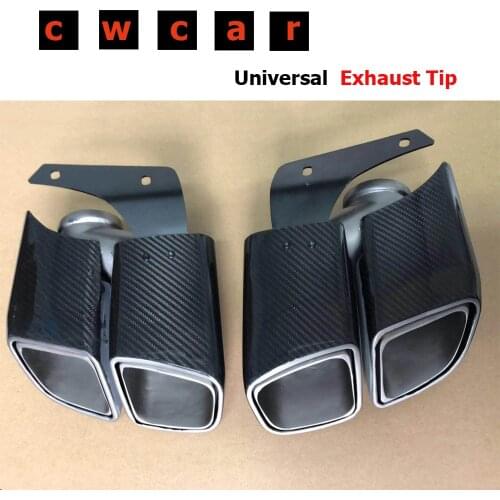 Carbon Fiber Tail Exhaust Tips Muffler Pipe For Porsche Macan 2014-2017 Macan