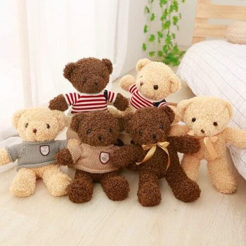 New 30CM Lovely Teddy Bear Plush Toys Stuffed Soft Animal With Clothes Kawaii Dolls For Kids Baby Children Valentine Gift