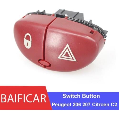 Baificar Brand New Genuien Hazard Warning Flasher Switch Dangerous Light Switch Button 6554L0 For Peugeot 206 207 Citroen C2