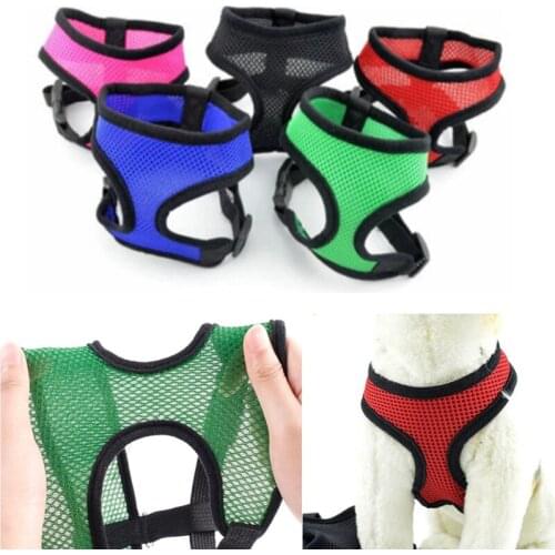 Dog Collar Small Dog Pet Dog Harness Vest Walking Lead Leash Adjustable Breathable Polyester Mesh Harness Vest Dog Supplies