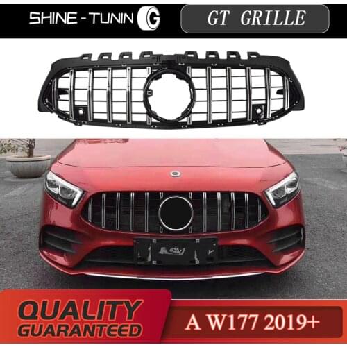 Front Grille suitable for Mercedes Benz NEW A class W177 GT GTR Grille Diamond Grille A180 A200 A260 A45 2018+ without emblem