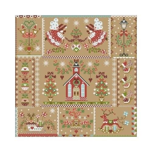 Chi-Christmas Girl 1 Counted Cross Stitch 11CT 14CT 18CT DIY Chinese Cross Stitch Kits Embroidery Needlework Sets