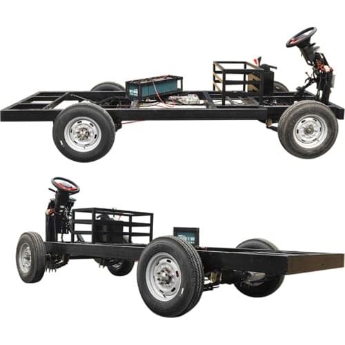Custom-made electric four-wheel-drive engineering vehicle front-steering rear-driving heavy-duty multi-function chassis